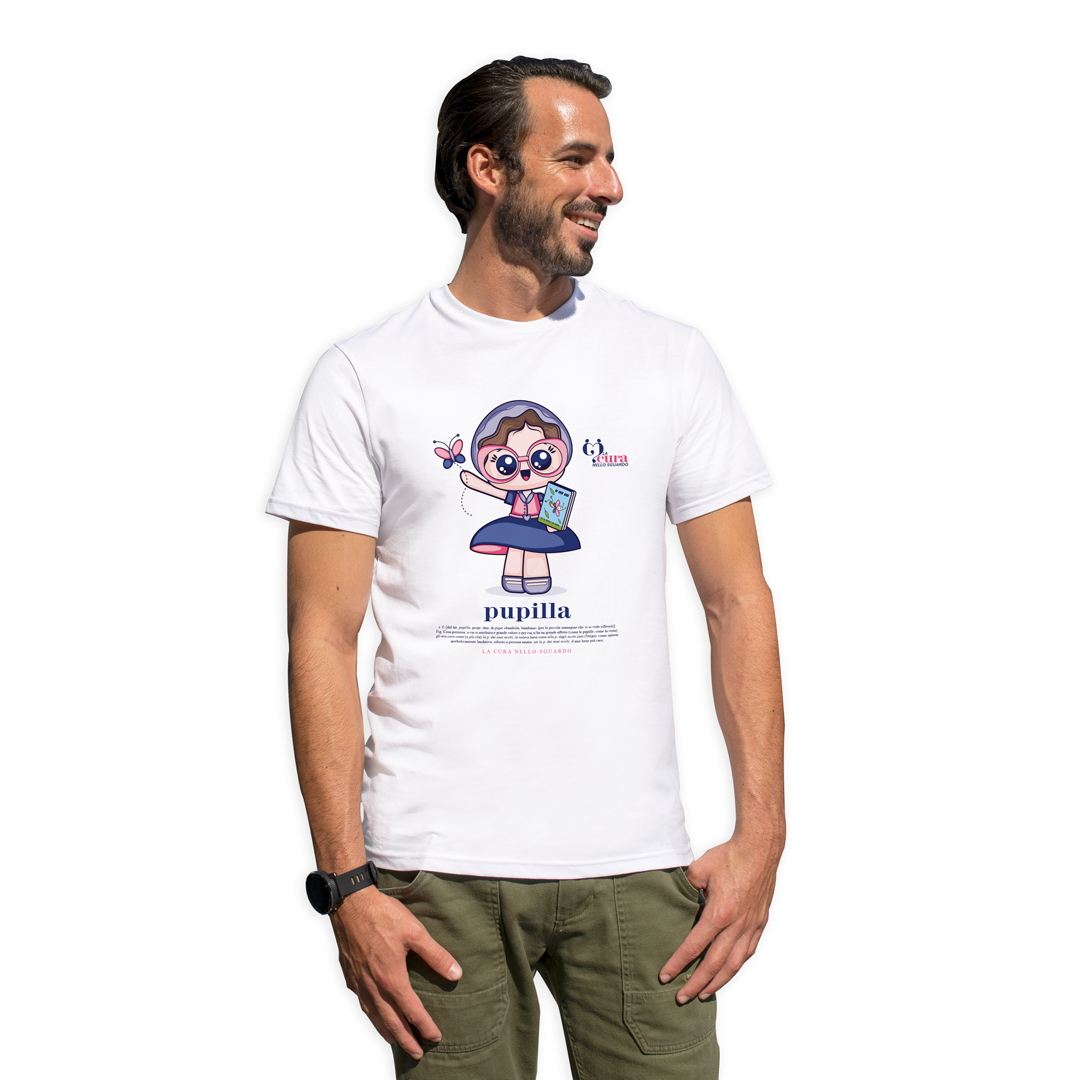 LaCuraNelloSguardo - T-Shirt Uomo con illustrazione Pupilla